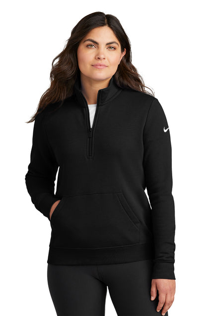 Nike Women's Club Fleece Sleeve Swoosh 1/2-Zip - NESN